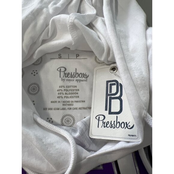 Pressbox K State Pullover Hoodie Sweatshirt Size Small White Purple College NEW - Picture 4 of 6